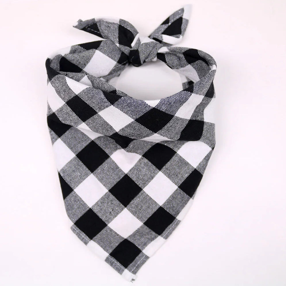 Red & Black Plaid Dog Bandana