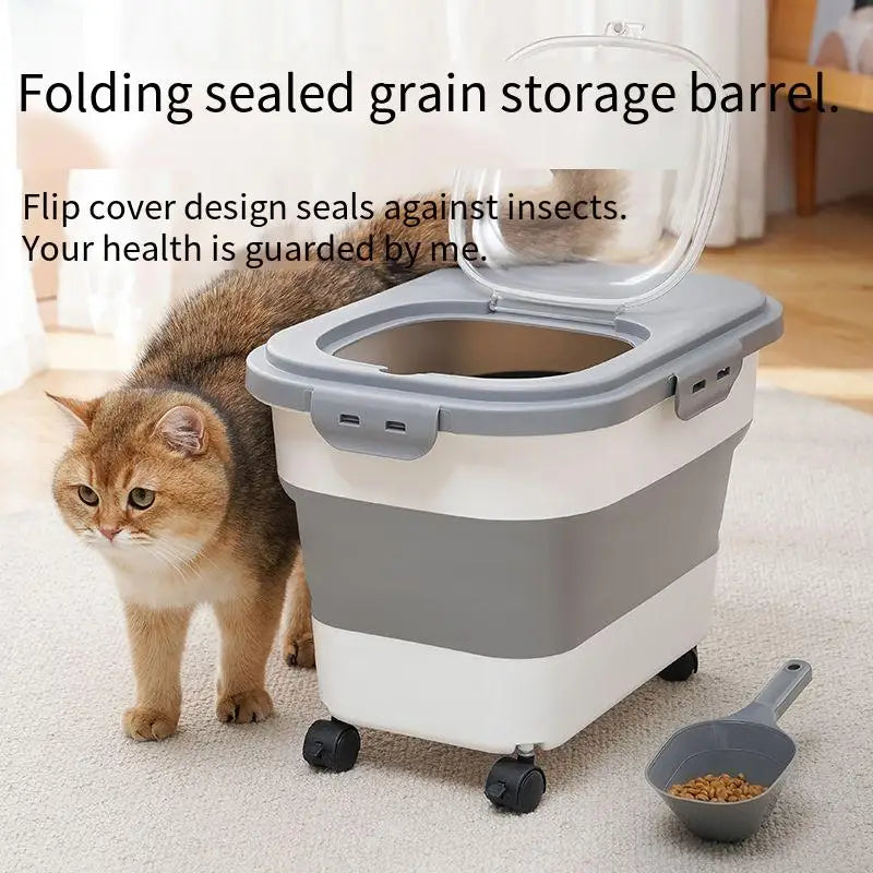 Conteneur pliable pour nourriture pour animaux
