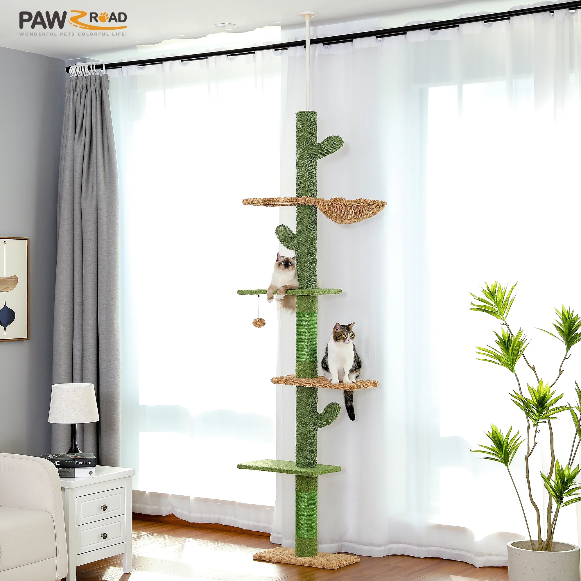 Arbre à chat cactus à 5 niveaux