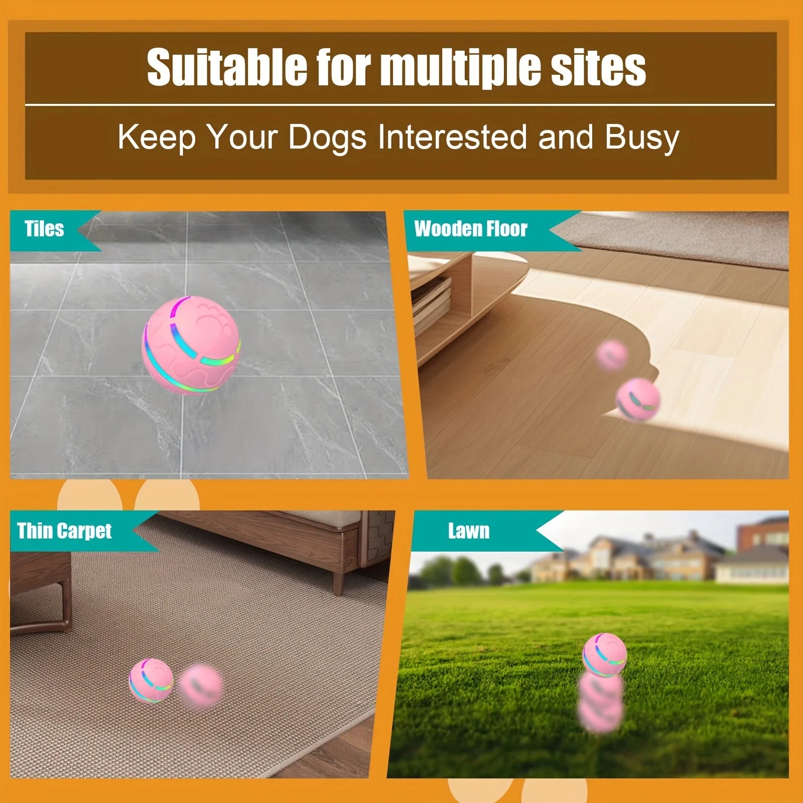 Balle interactive pour chien