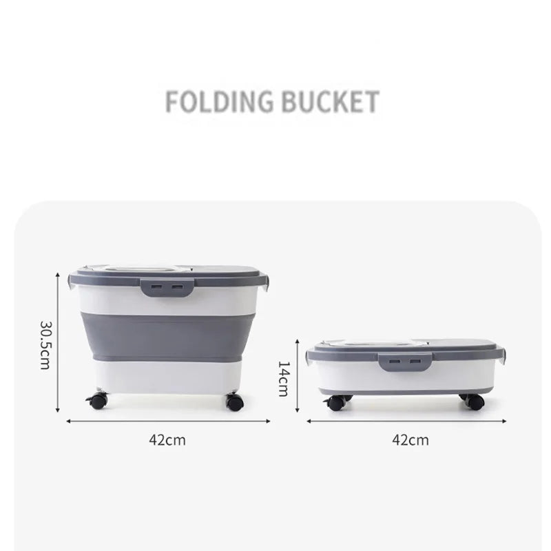 Conteneur pliable pour nourriture pour animaux