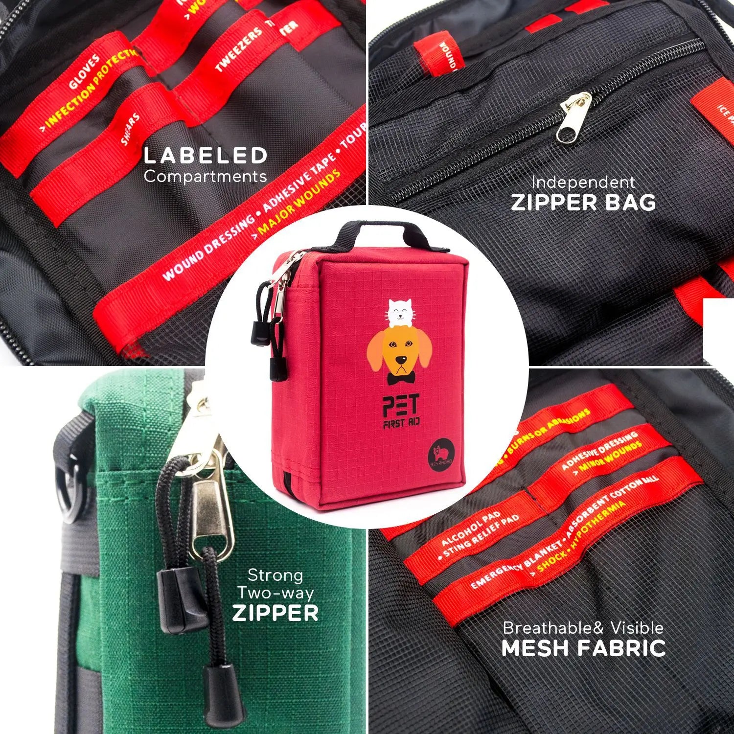 Trousse de premiers secours portable pour animaux