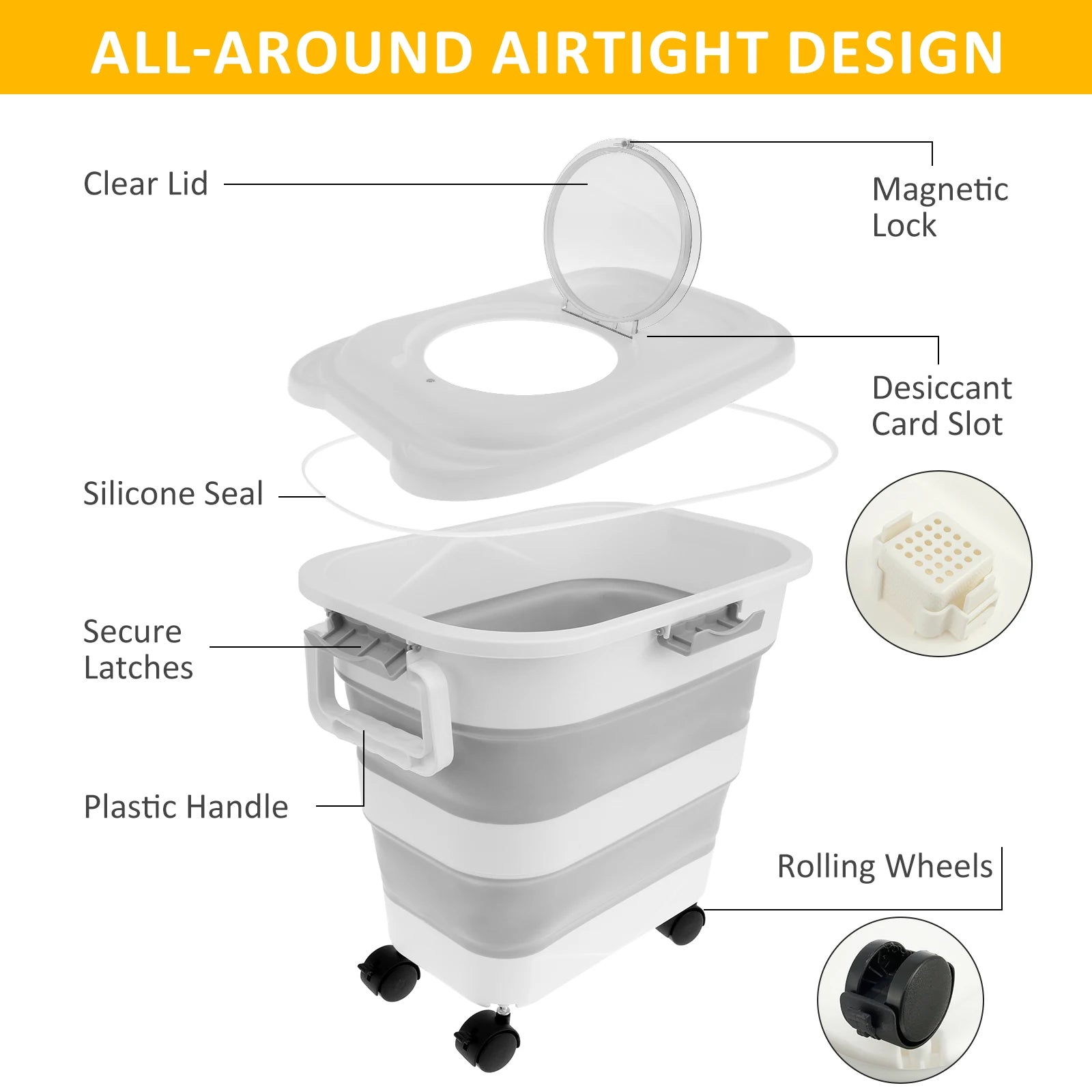 Boîte pliable pour nourriture pour animaux