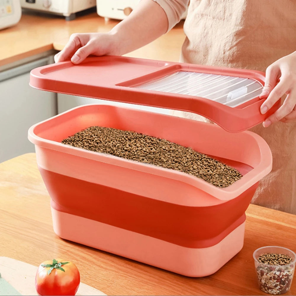 Conteneur pliable pour nourriture pour animaux