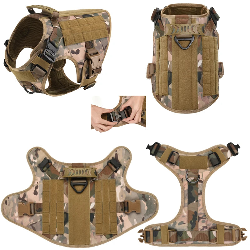Harnais tactique militaire pour chien
