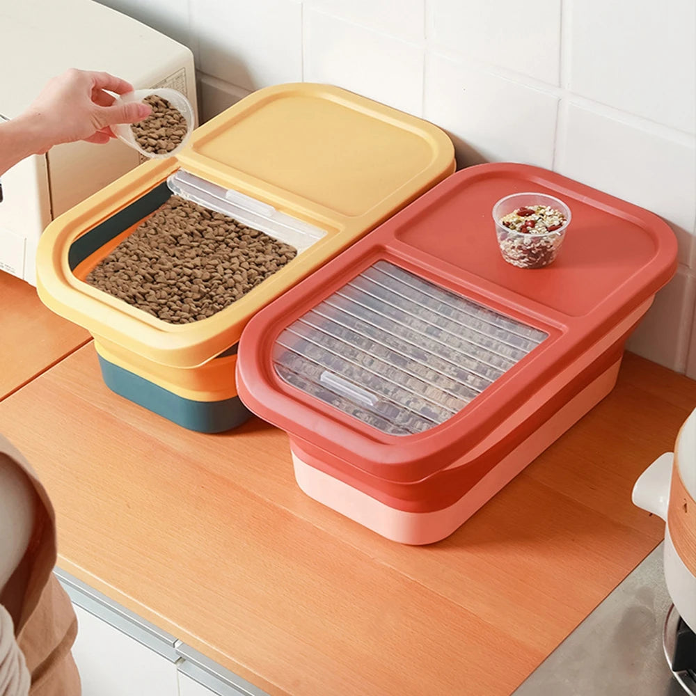 Conteneur pliable pour nourriture pour animaux