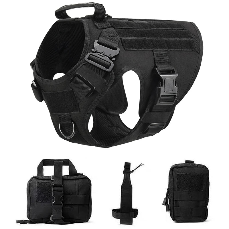 Harnais tactique militaire pour chien