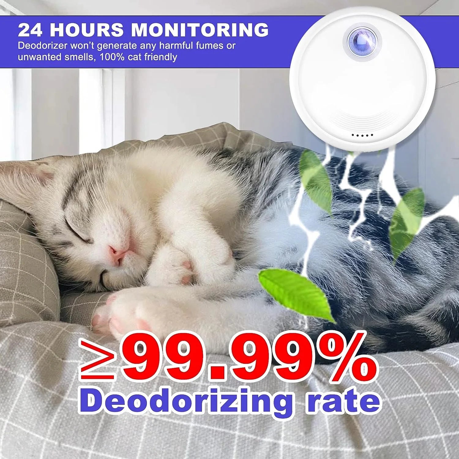 Purificateur d’odeurs automatique pour litière de chat