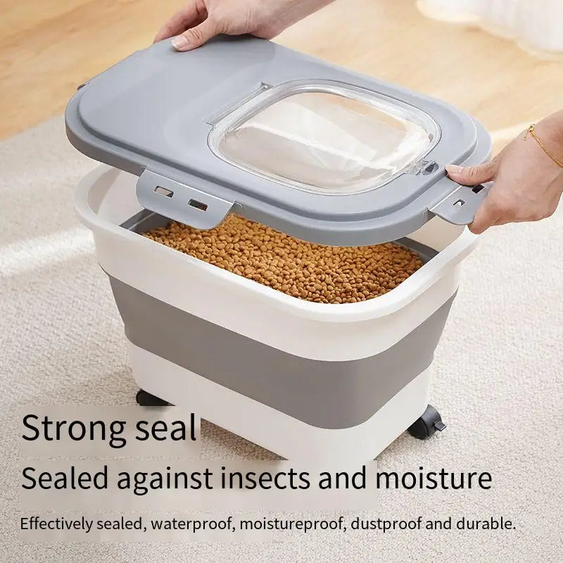 Conteneur pliable pour nourriture pour animaux