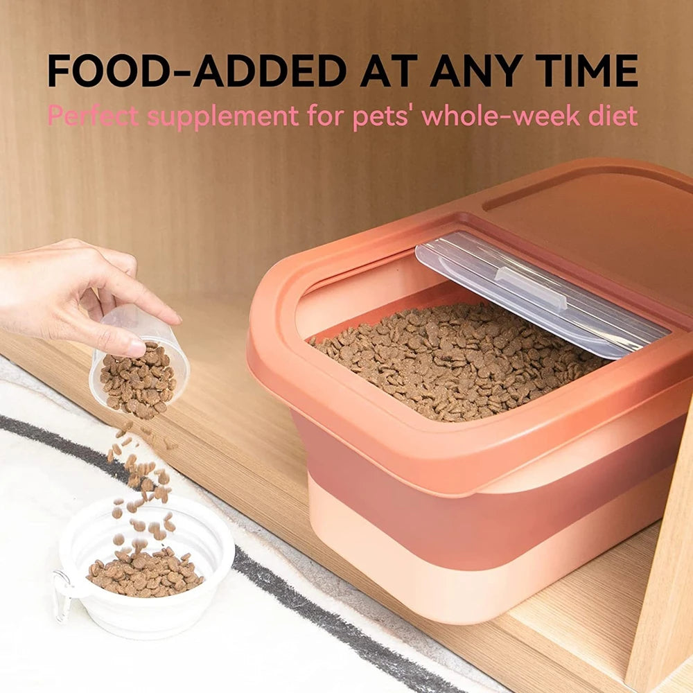 Conteneur pliable pour nourriture pour animaux