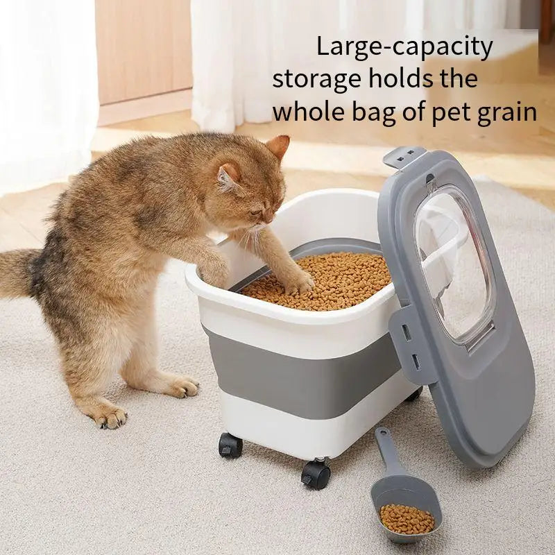 Conteneur pliable pour nourriture pour animaux