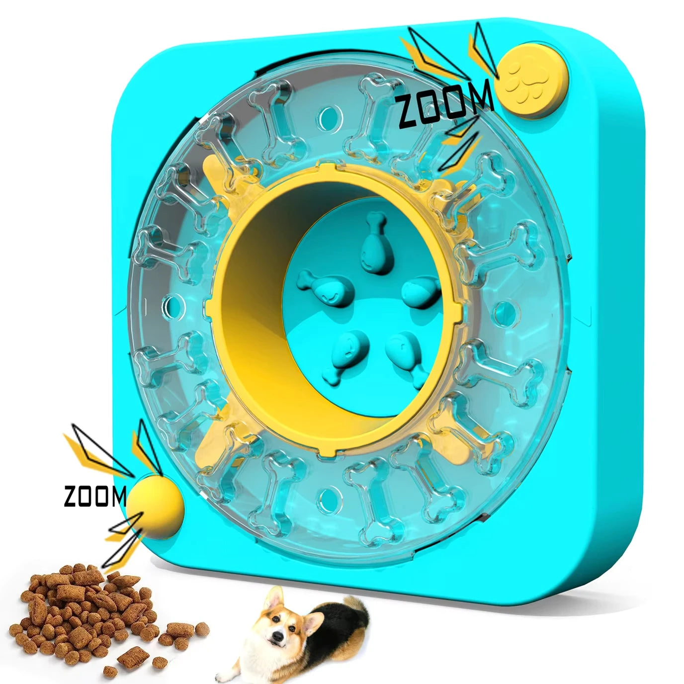 Jouet puzzle interactif 3 en 1 pour chien
