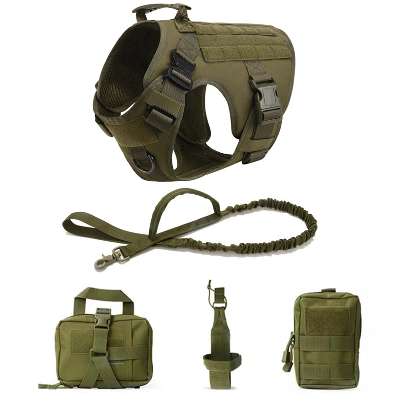 Harnais tactique militaire pour chien