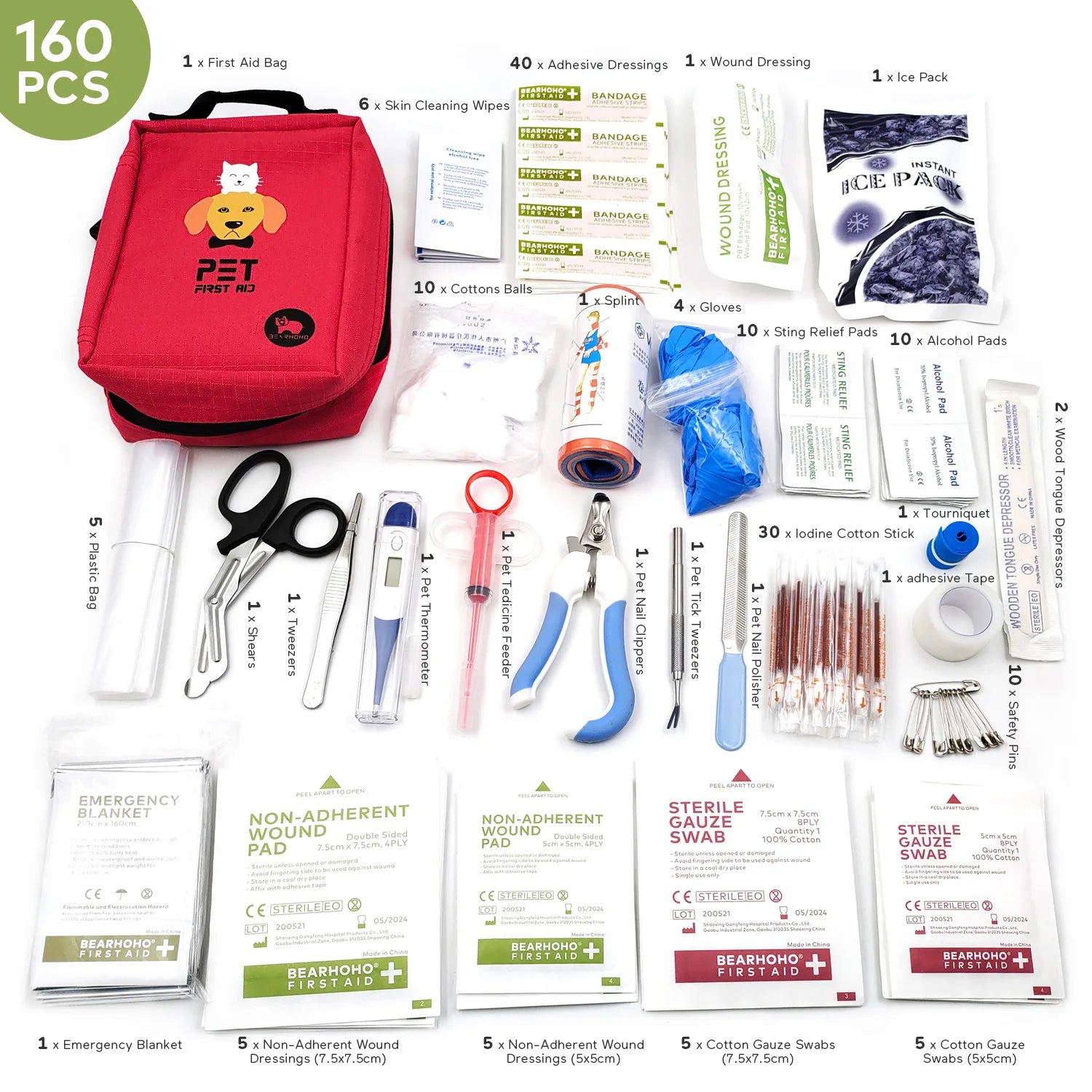 Trousse de premiers secours portable pour animaux