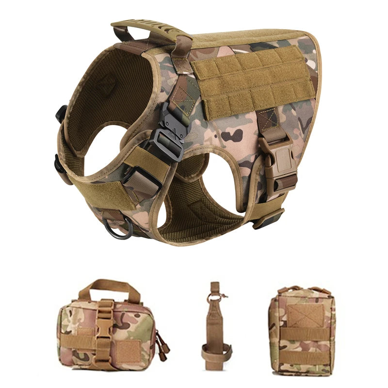 Harnais tactique militaire pour chien
