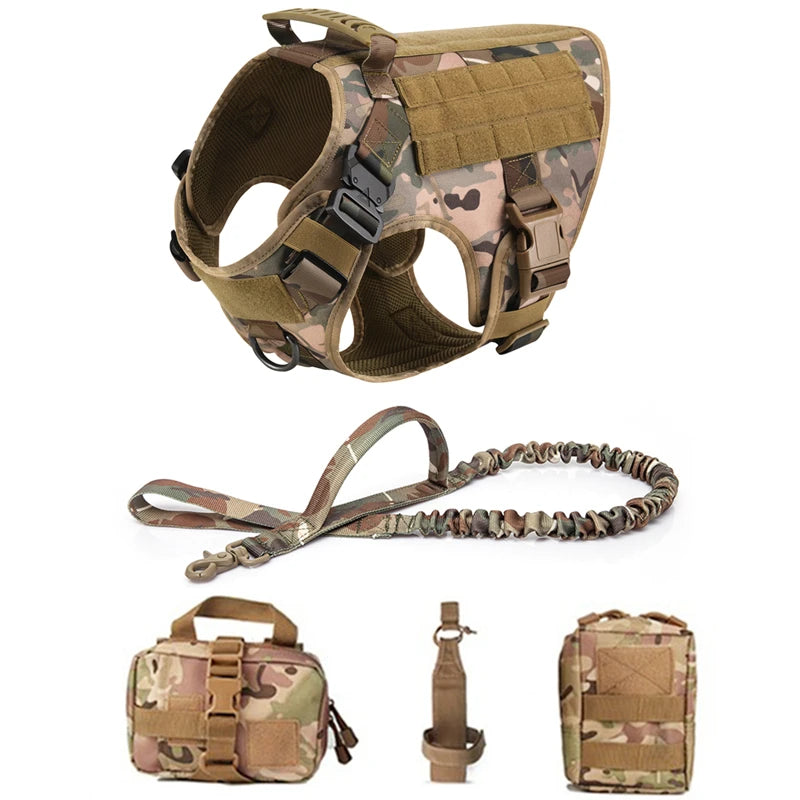 Harnais tactique militaire pour chien