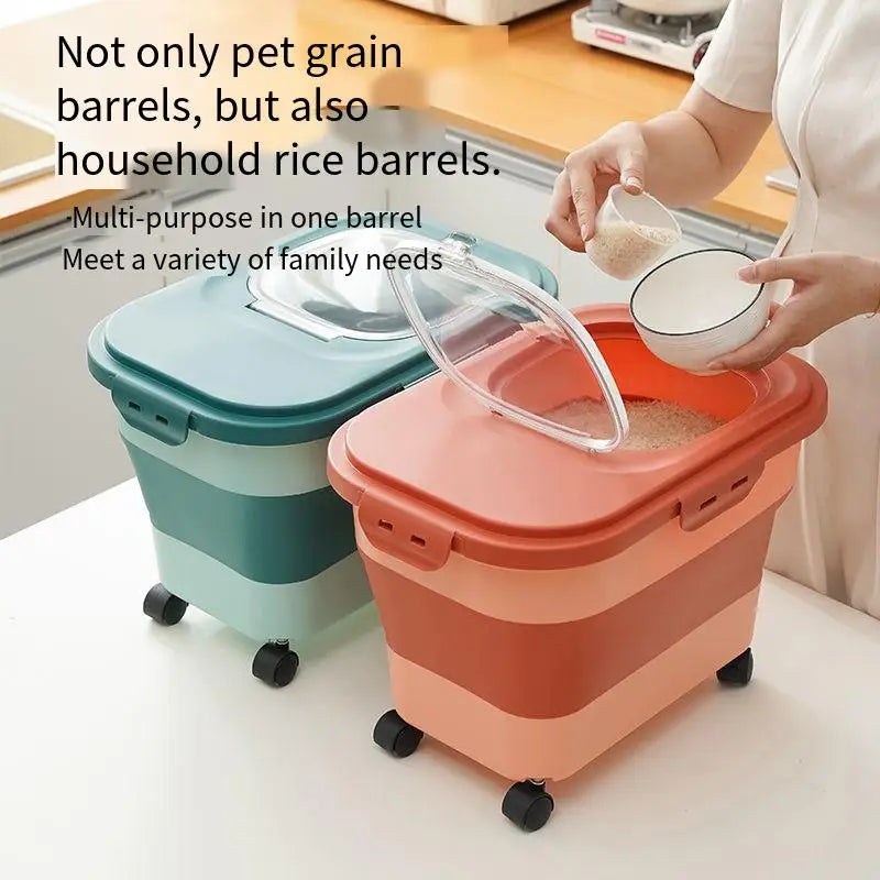 Conteneur pliable pour nourriture pour animaux