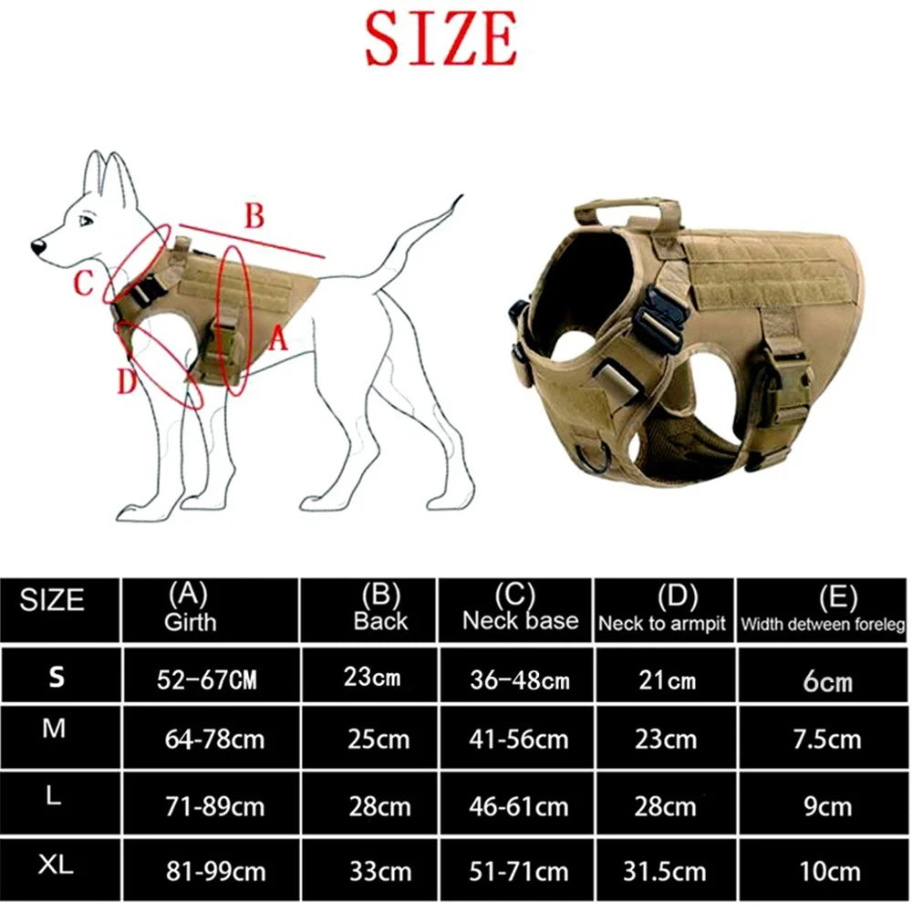 Harnais tactique militaire pour chien