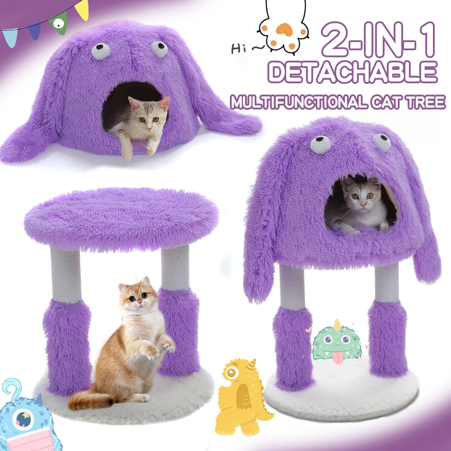 Arbre à chat 2-en-1