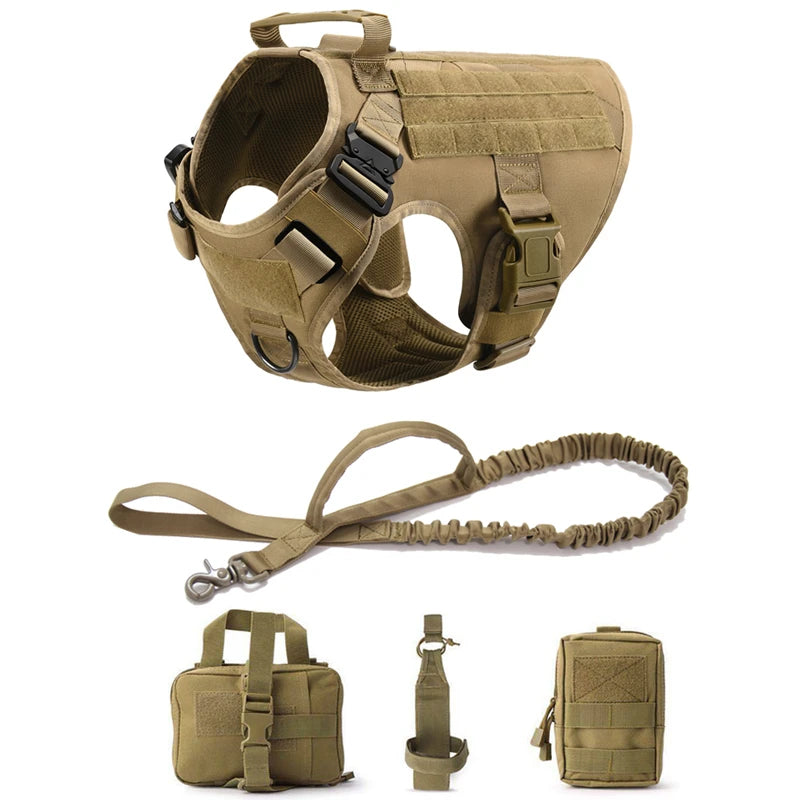Harnais tactique militaire pour chien