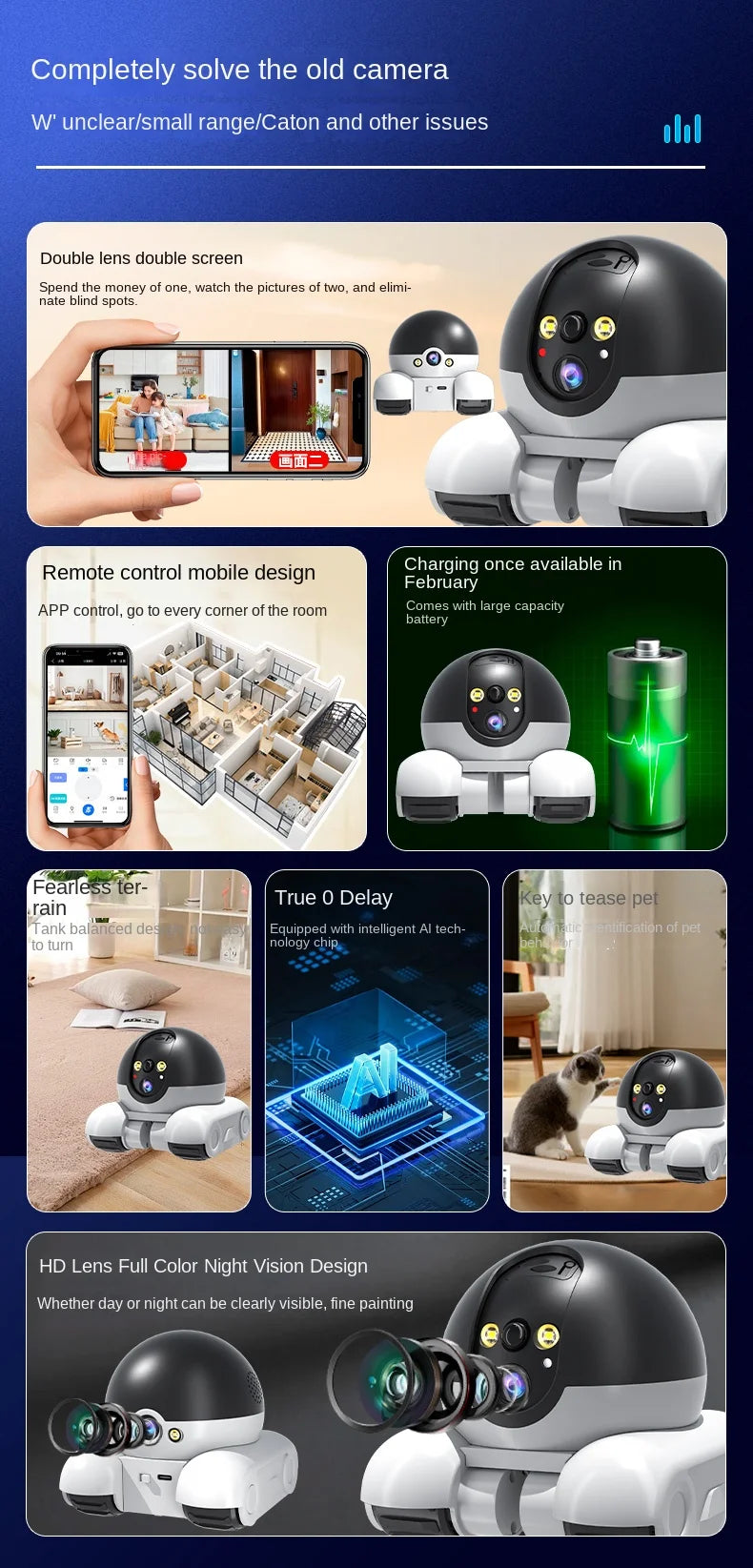 Caméra pour animaux HD connectée
