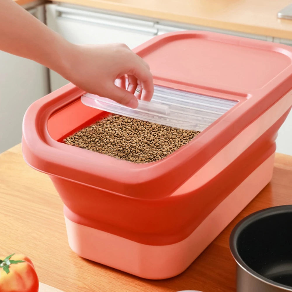 Conteneur pliable pour nourriture pour animaux