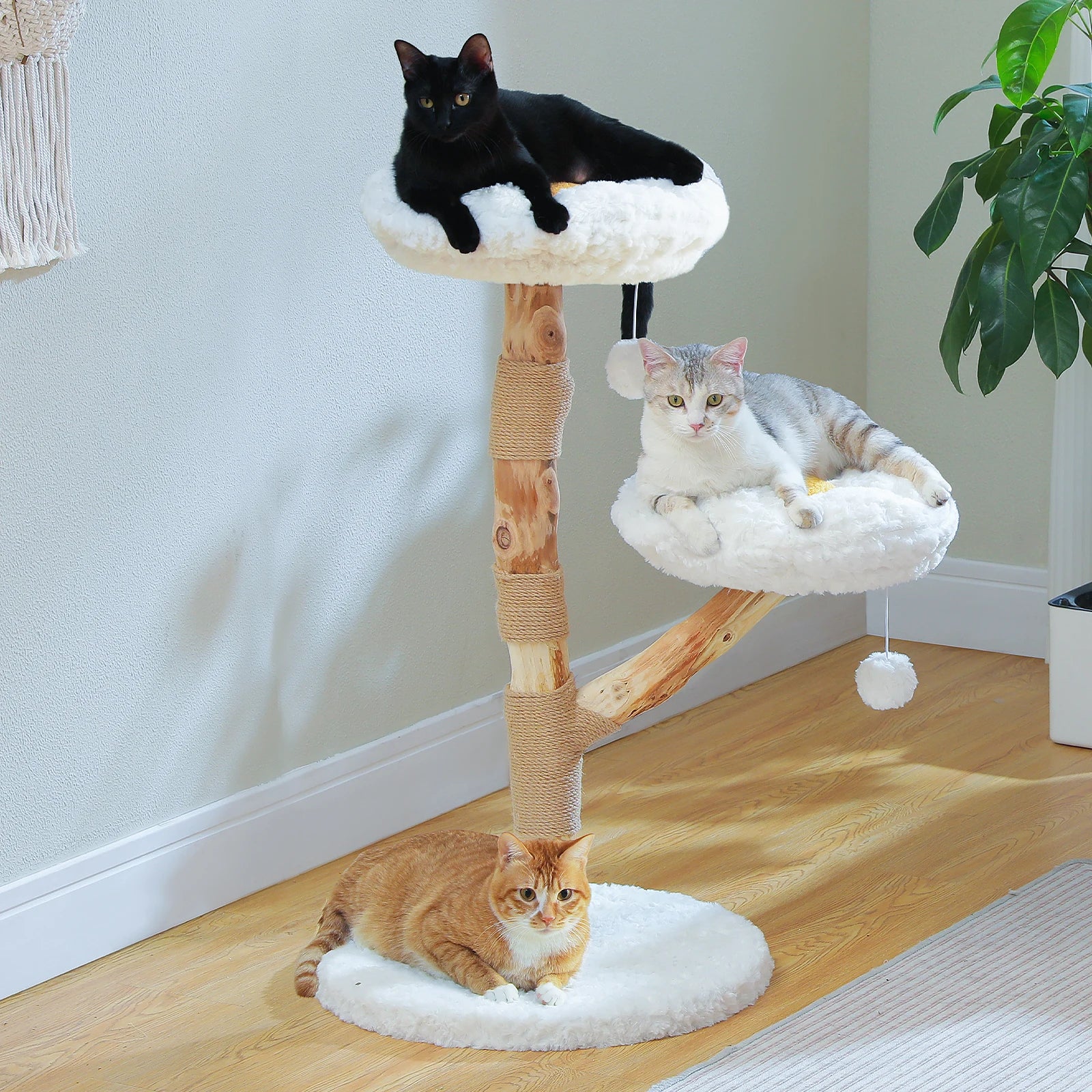 Arbre à chat fleuri de luxe