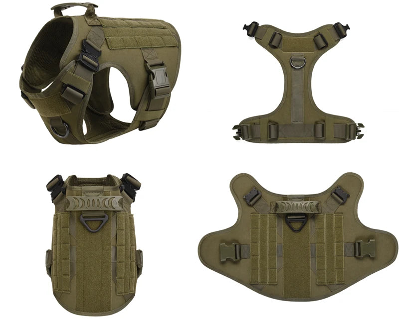 Harnais tactique militaire pour chien