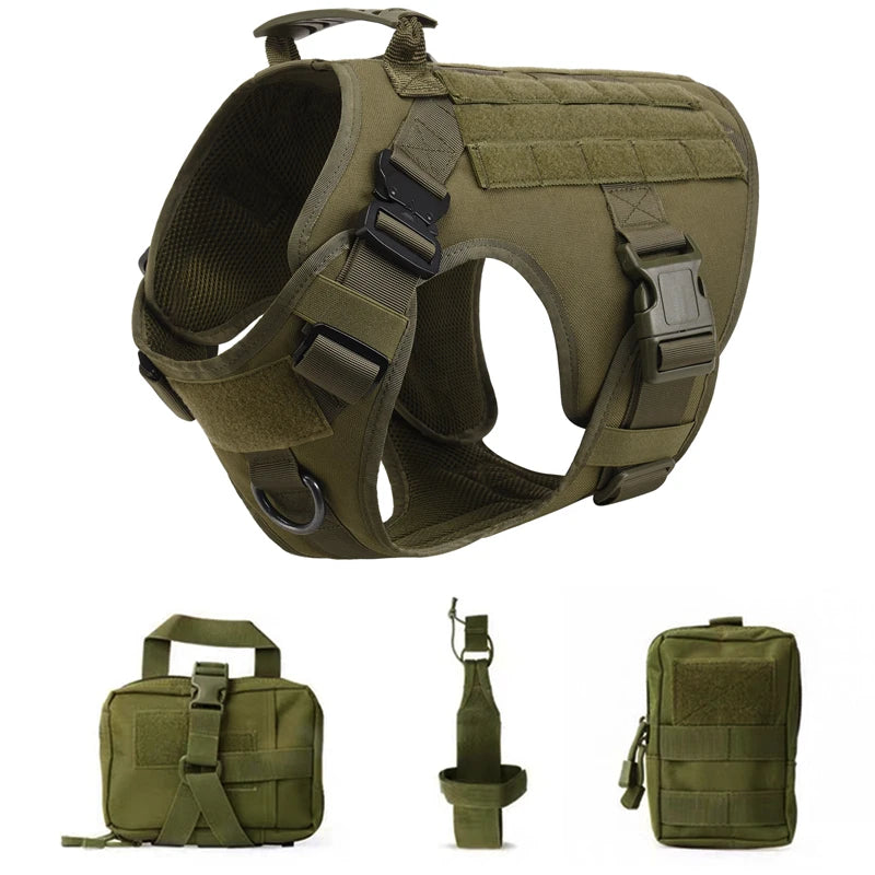 Harnais tactique militaire pour chien