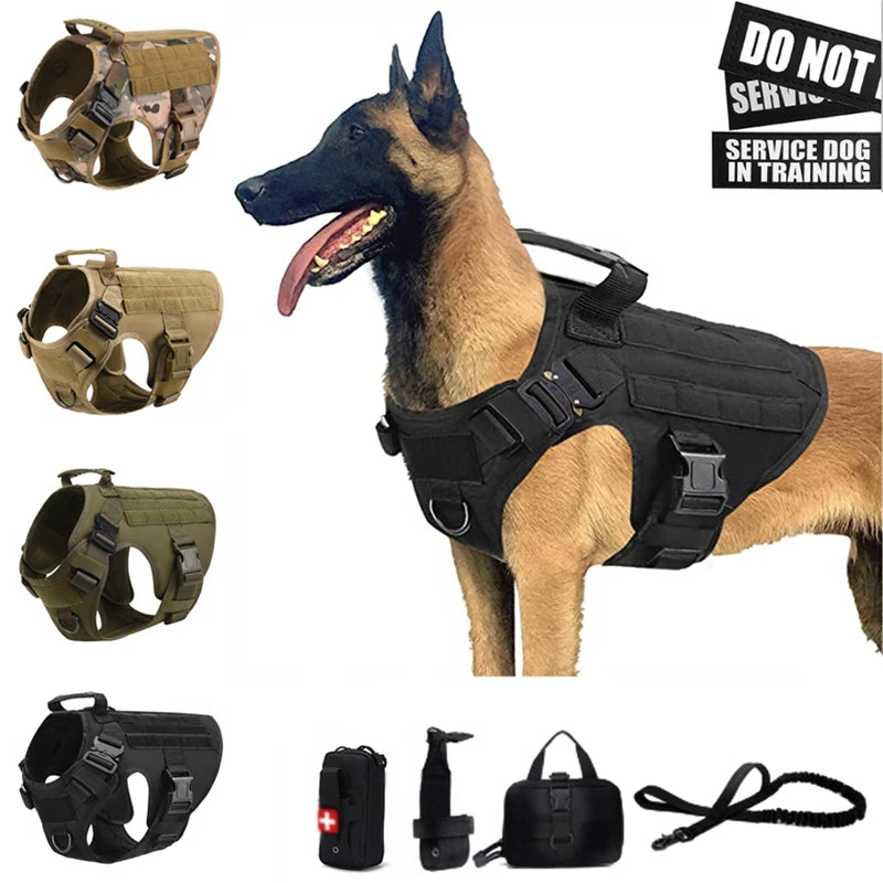 Harnais tactique militaire pour chien
