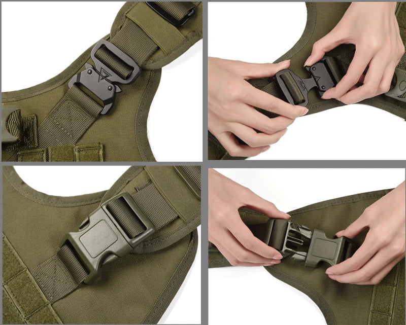 Harnais tactique militaire pour chien
