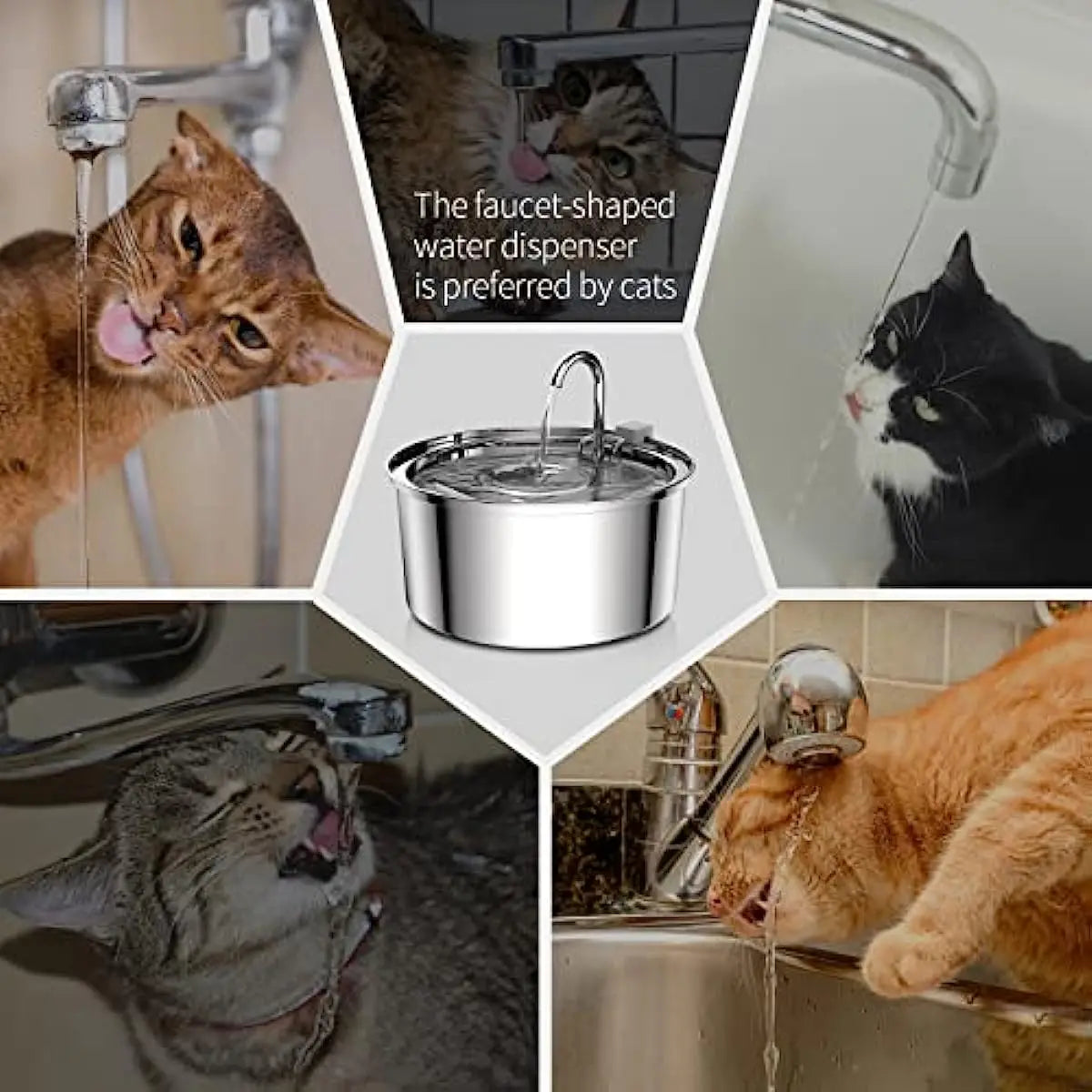 Stainless Steel Cat Water Fountain
