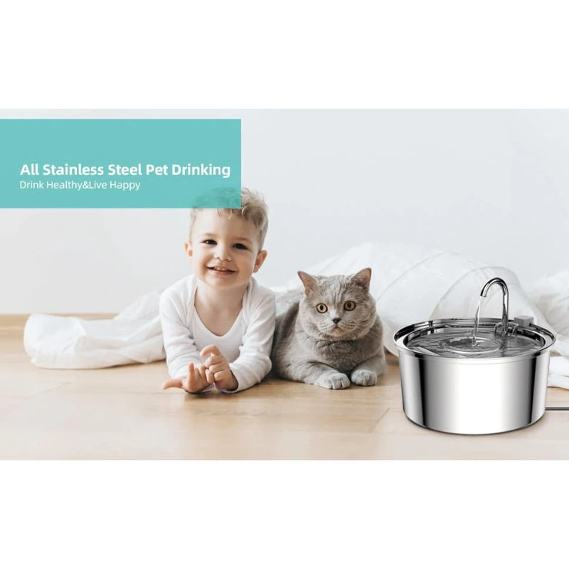 Stainless Steel Cat Water Fountain