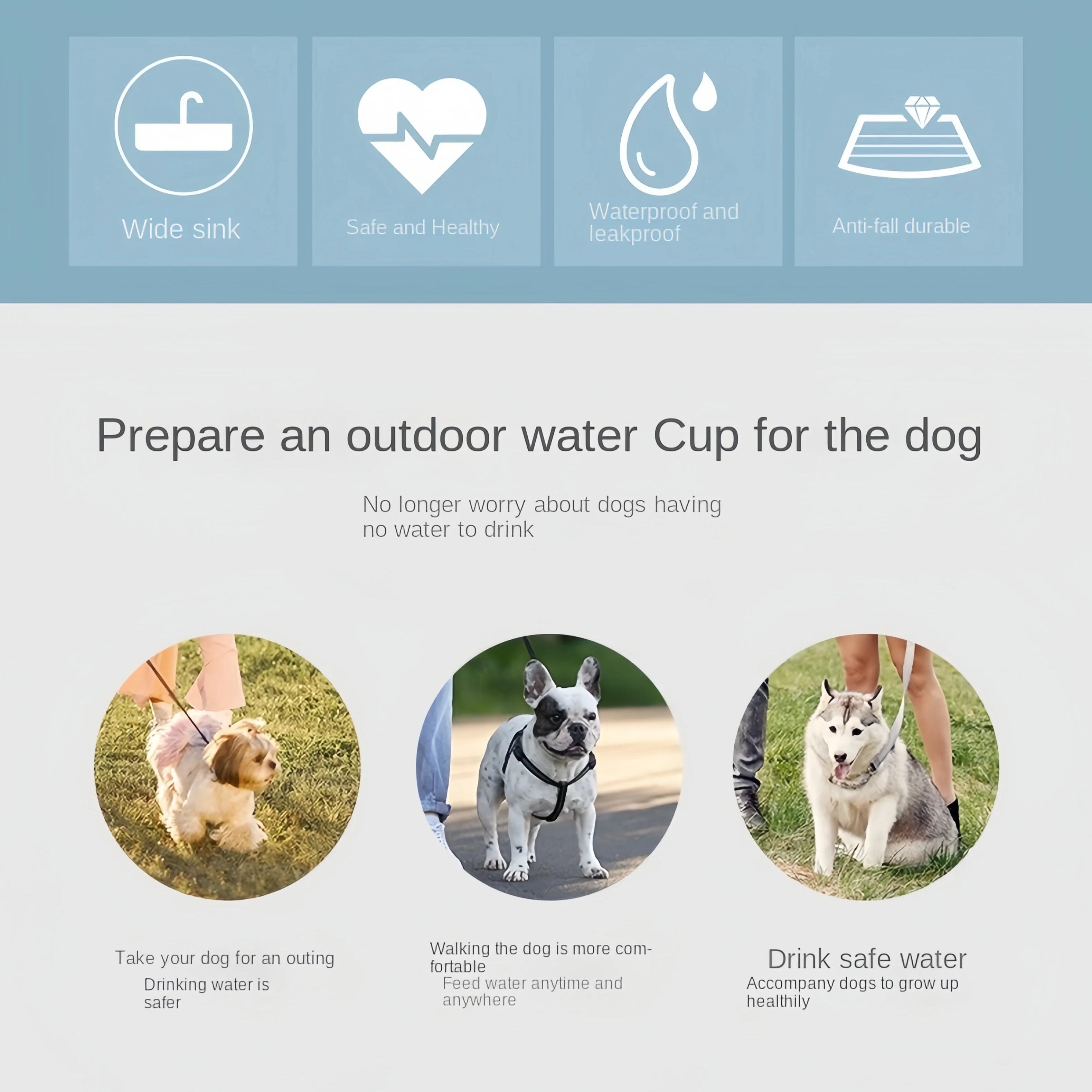 Travel Pet Water Bottle and Food Dispenser