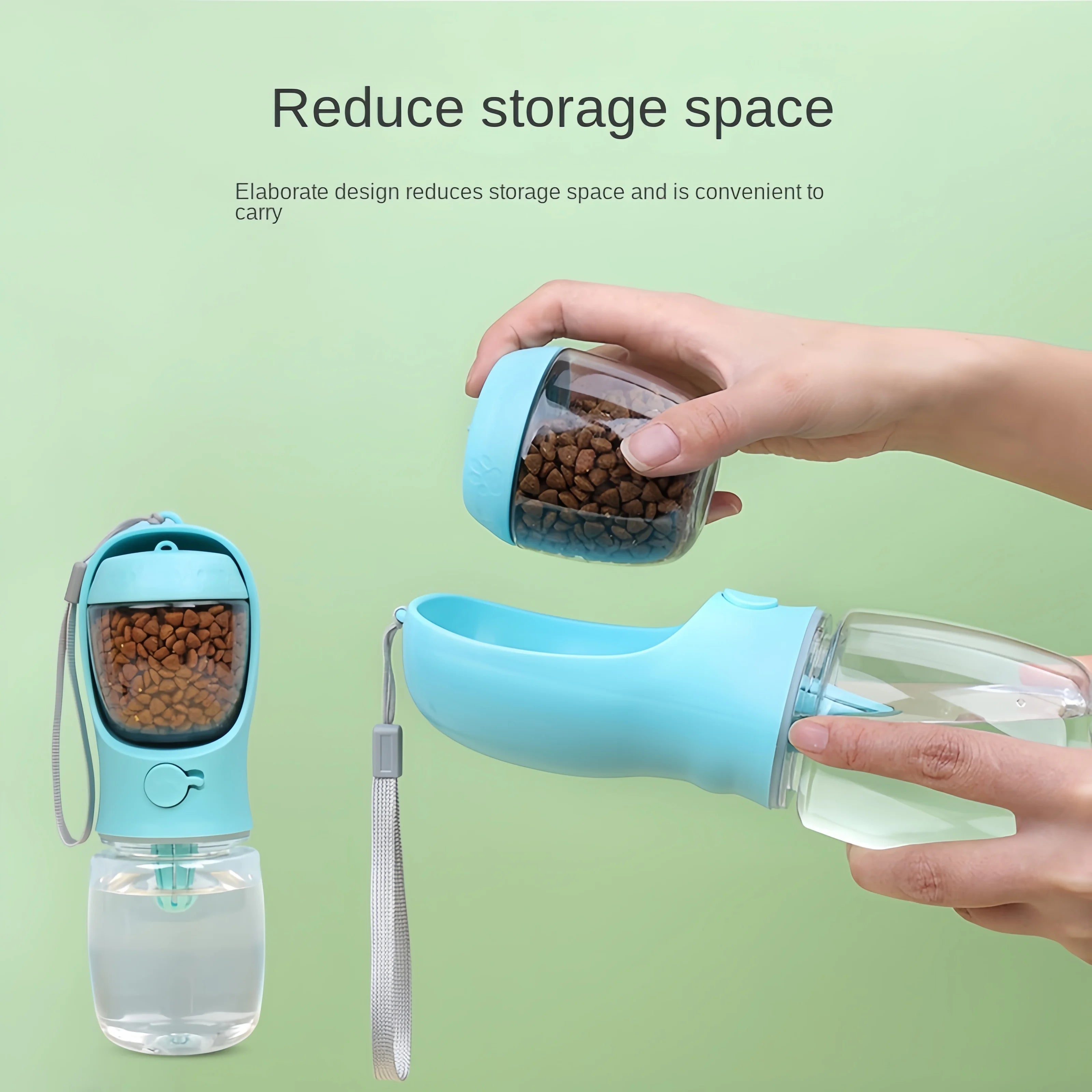 Travel Pet Water Bottle and Food Dispenser