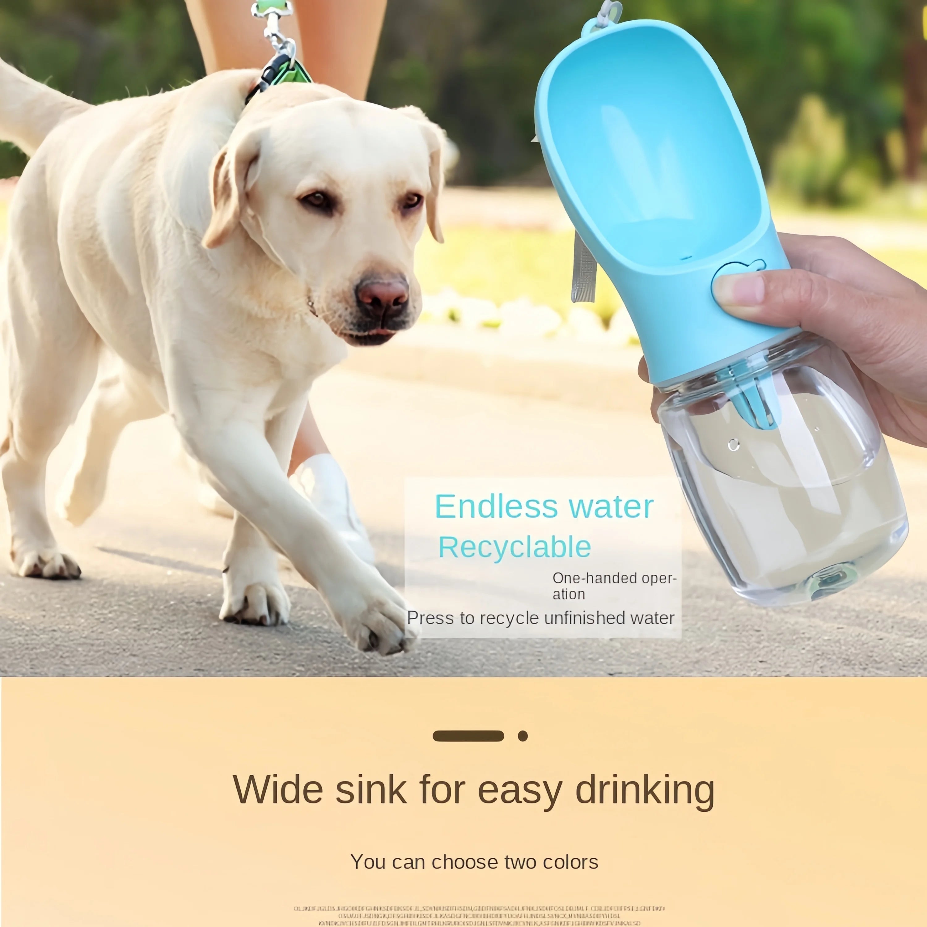 Travel Pet Water Bottle and Food Dispenser
