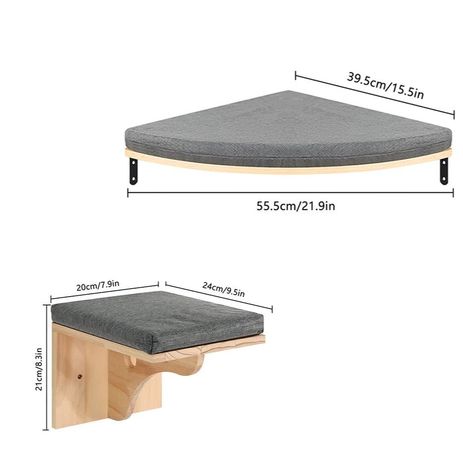 Wall-Mounted Cat Shelf Bed