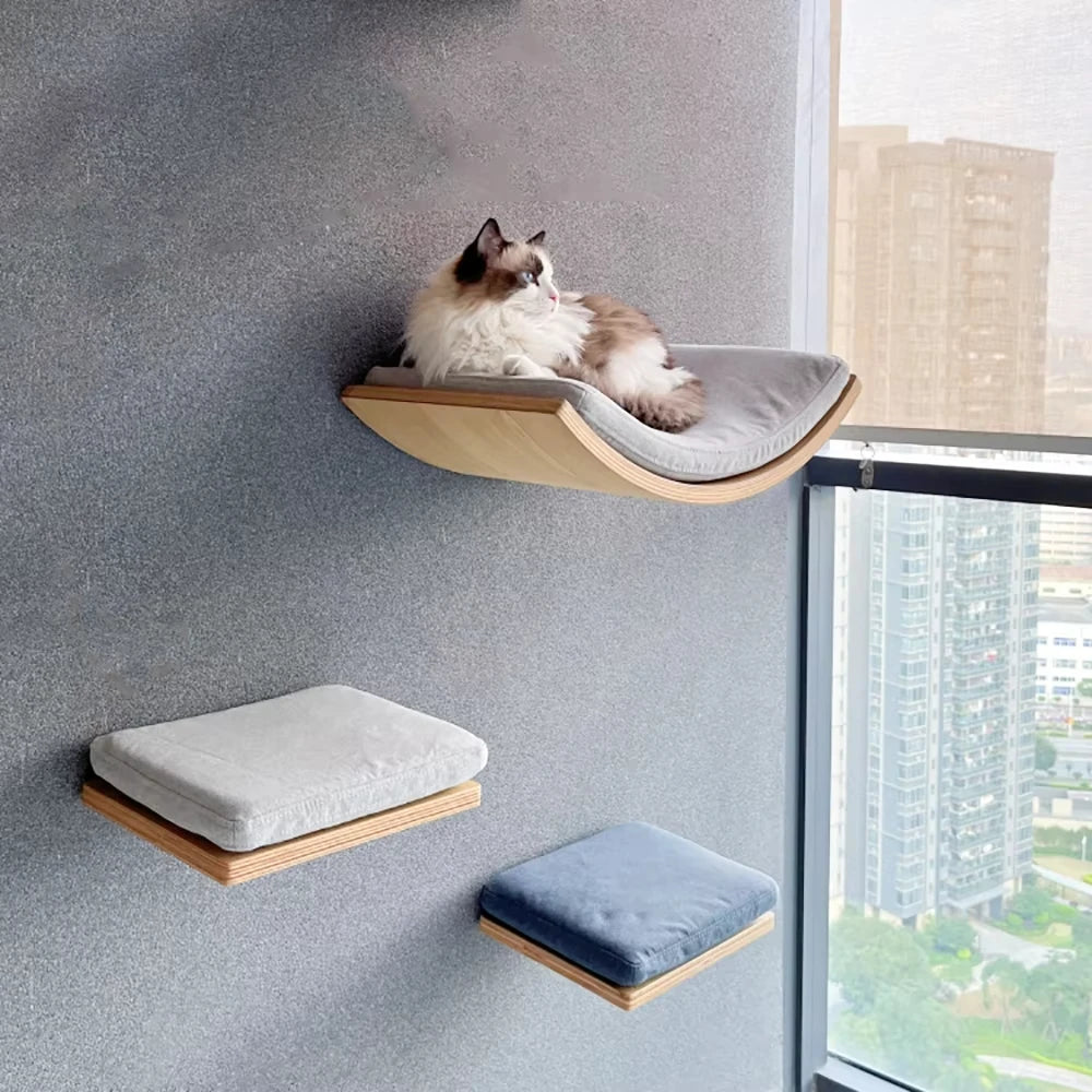 Wall-Mounted Cat Shelf Bed