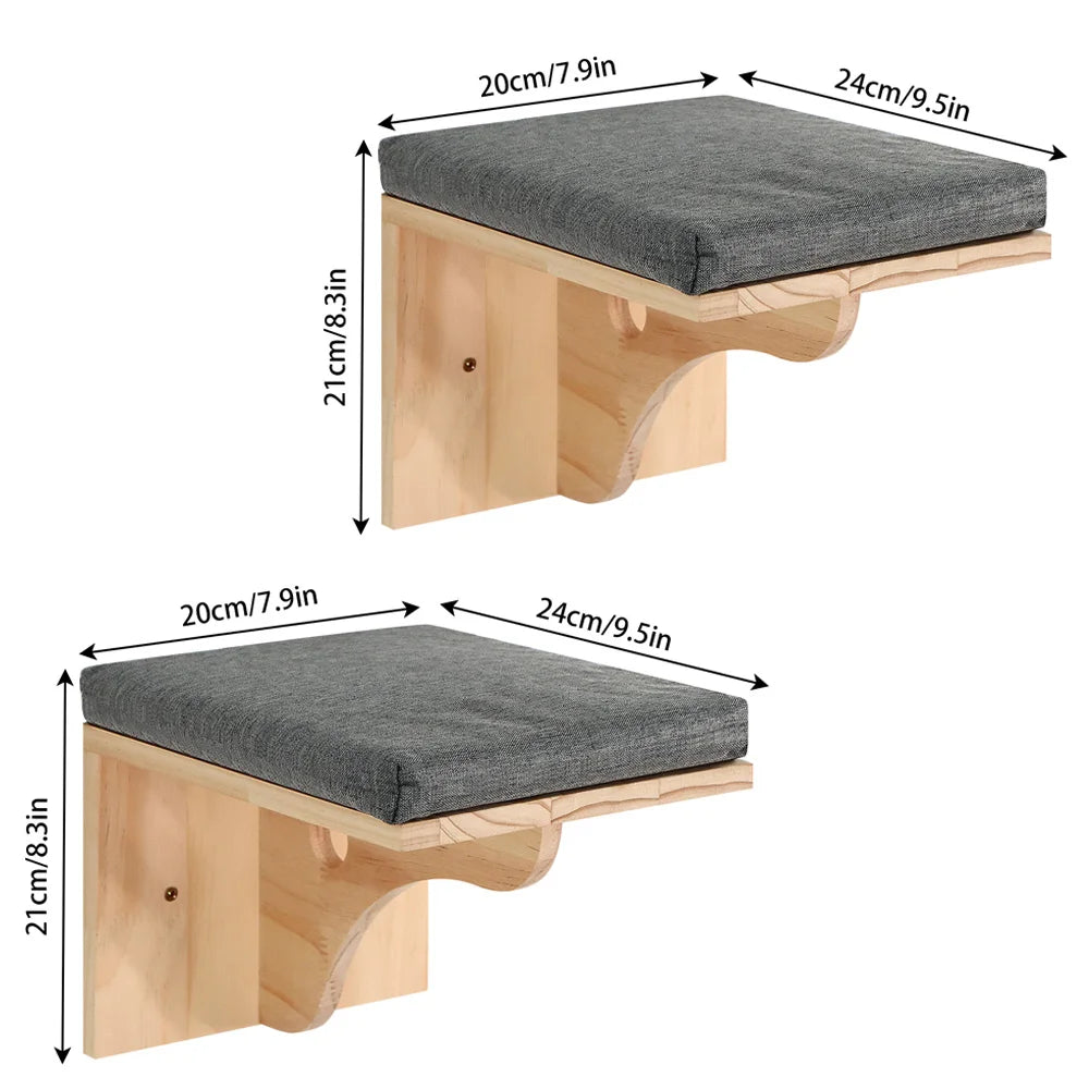 Wall-Mounted Cat Shelf Bed