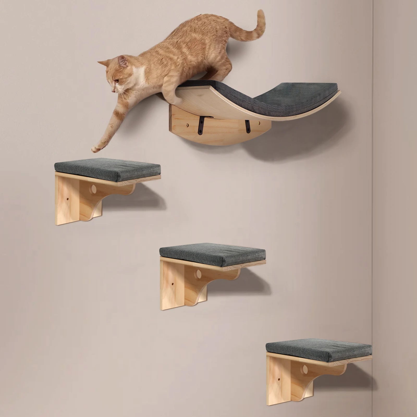 Wall-Mounted Cat Shelf Bed