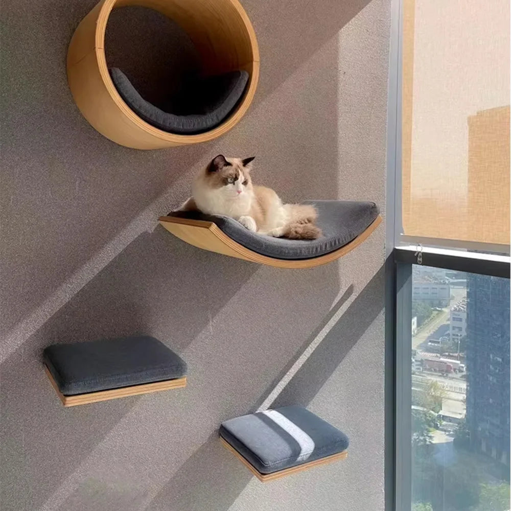 Wall-Mounted Cat Shelf Bed