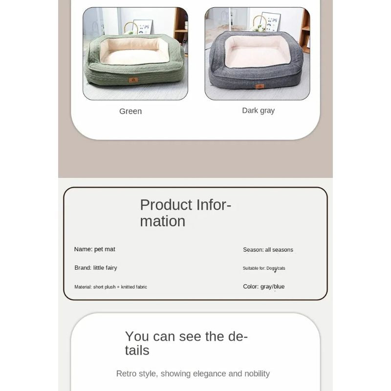 Warm Sofa Pet Bed for Cats and Dogs