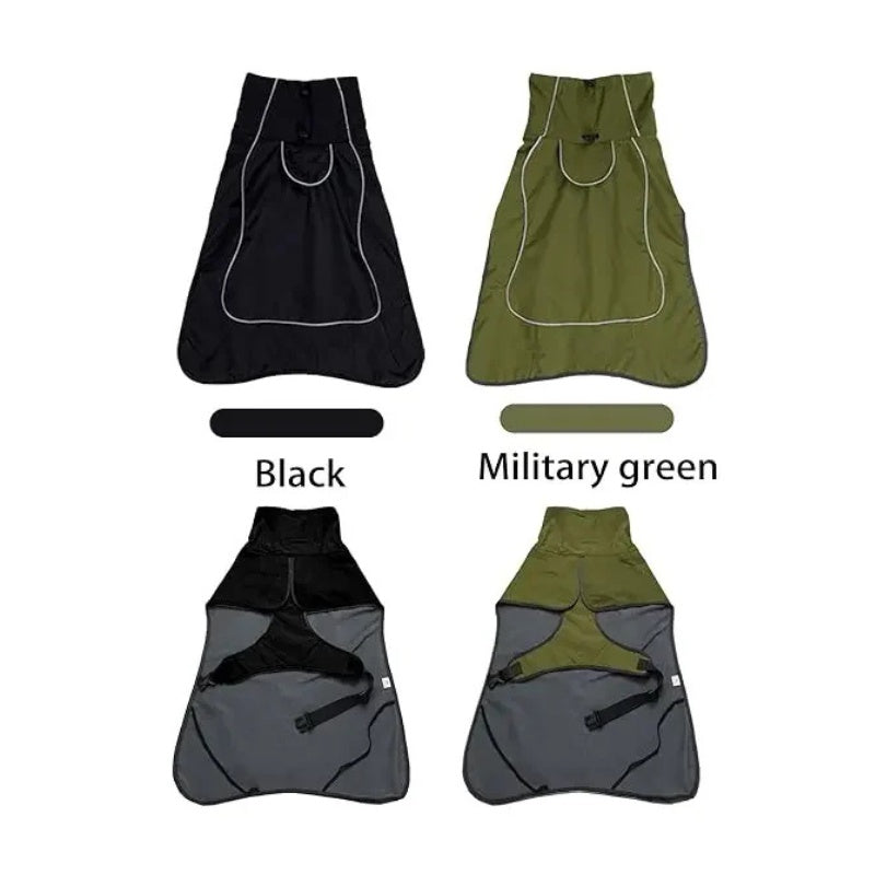 Waterproof Dog Raincoat with Soft Fleece Lining