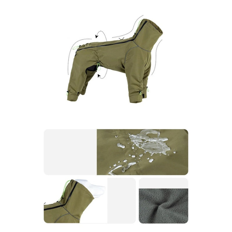 Waterproof Reflective 4-Leg Dog Jacket