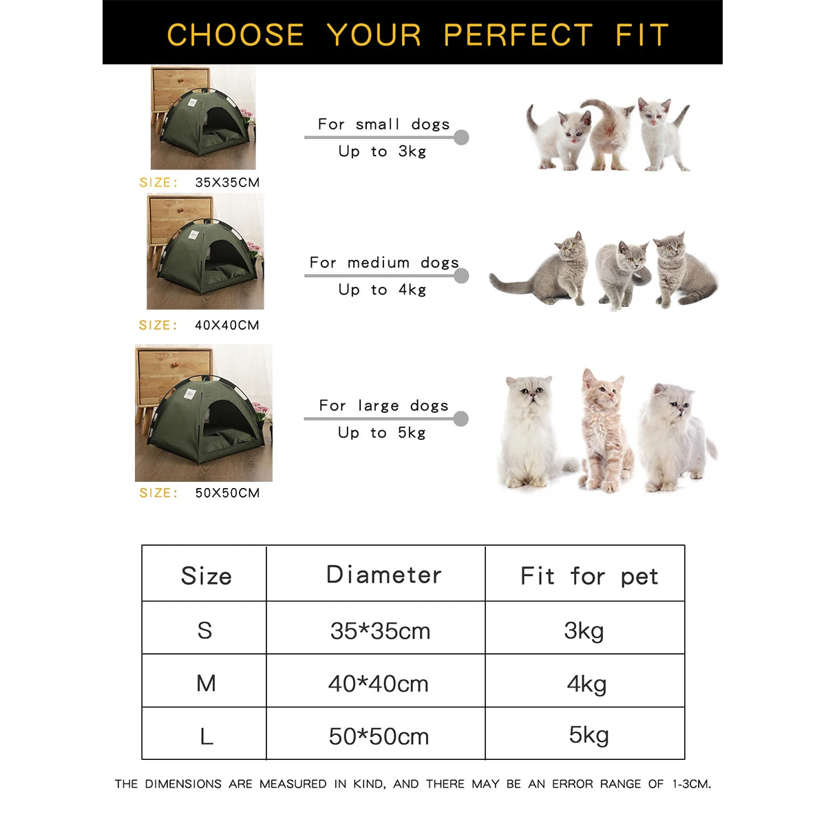 Winter Clamshell Cat Tent Bed