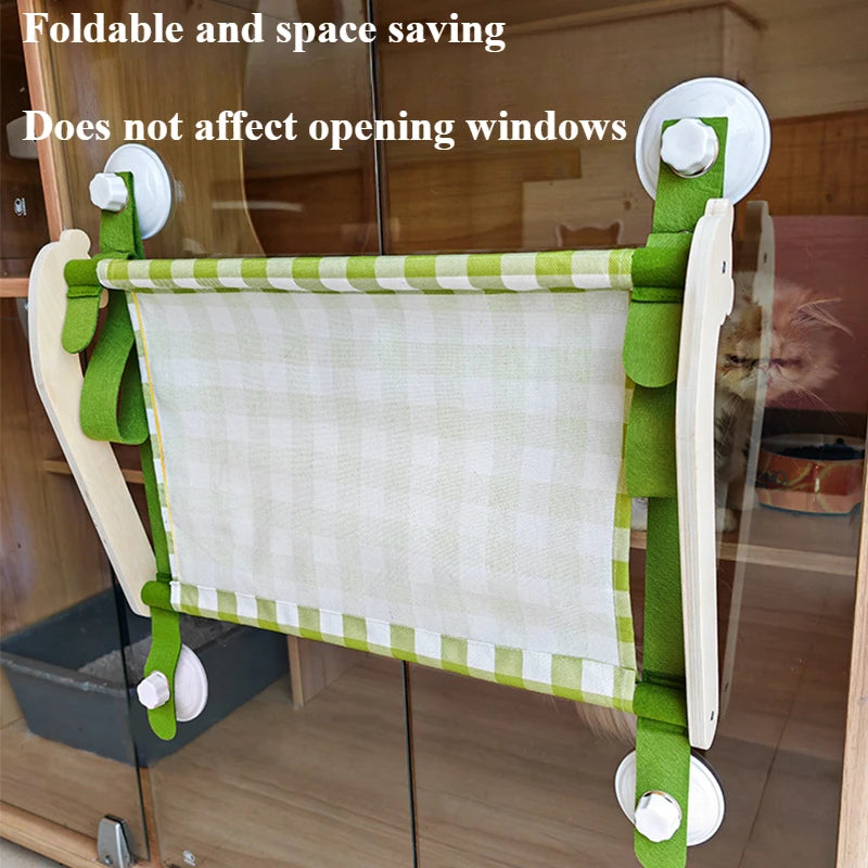 Wooden Window Cat Hammock Mat