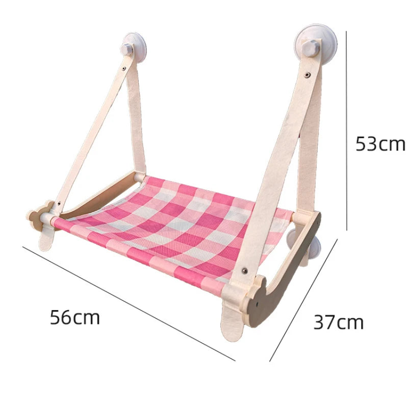 Wooden Window Cat Hammock Mat