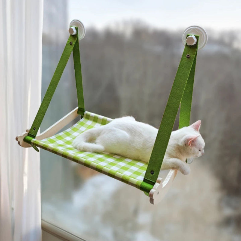 Wooden Window Cat Hammock Mat