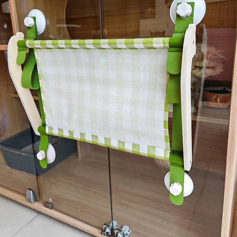 Wooden Window Cat Hammock Mat