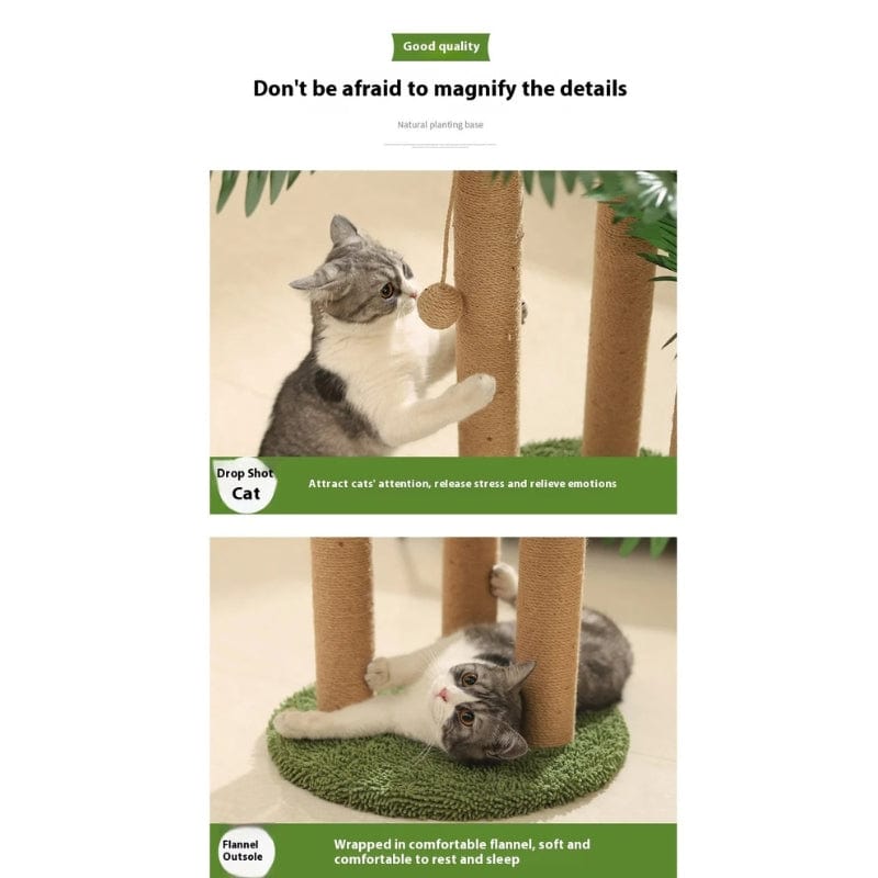 TechnuPet Cat Scratching Post Coconut Tree Cat Scratching Post